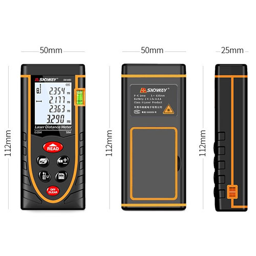 Máy đo khoảng cách laser SNDWAY SW-M50 đo xa 50m