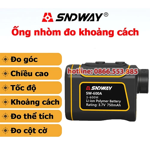 Máy Đo Khoảng Cách Laser Sndway SW-600A đo xa 600m
